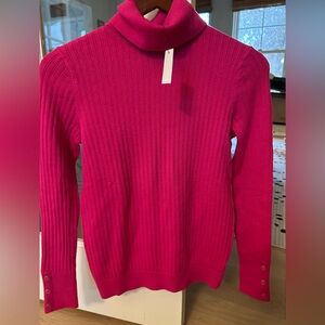 Talbots Vibrant Pink Cowl Neck Sweater